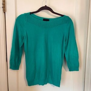 Boatneck Green Sweater